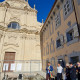 La facciata restaurata di Santa Caterina