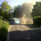 Si incendia il bus di linea a Valenza