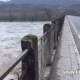 Il Po visto dal ponte di Trino (che è stato chiuso)