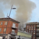 Incendio tra via Lanza e via dei Grani a Casale
