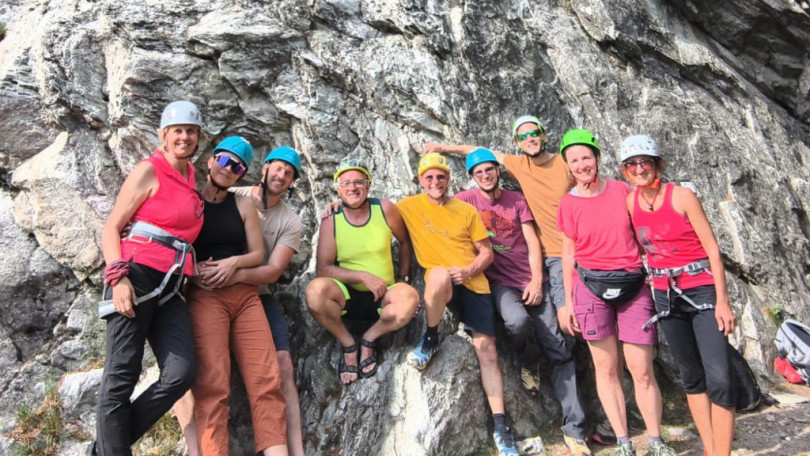 L'arrampicata dei climbers del Cai Casale