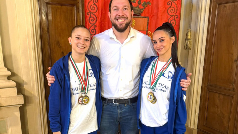 Due campionesse di danza ricevute a Palazzo San Giorgio