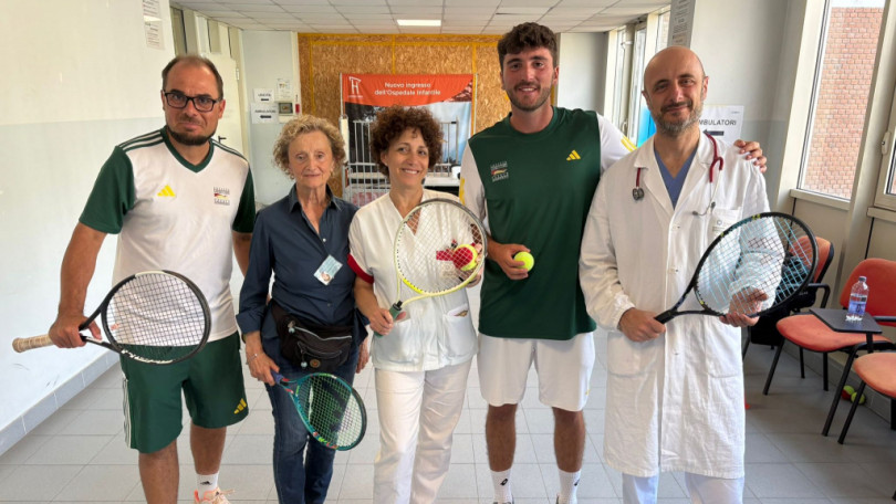 Con Canottieri Casale il tennis entra all’Ospedale Infantile per regalare sorrisi ai piccoli pazienti