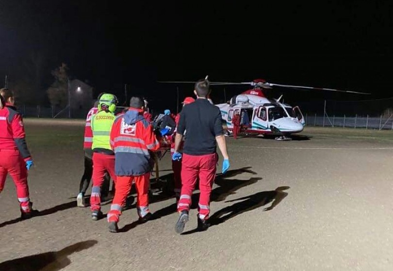 Incidente con un ferito: è grave