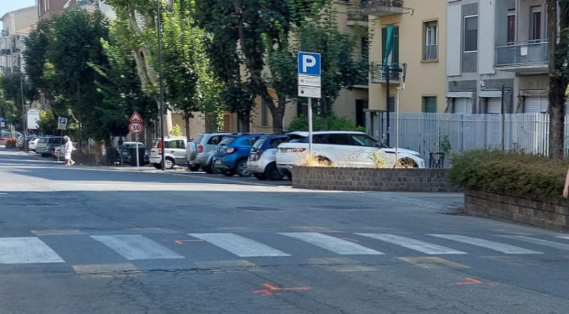 Donna investita in viale Dante a Valenza