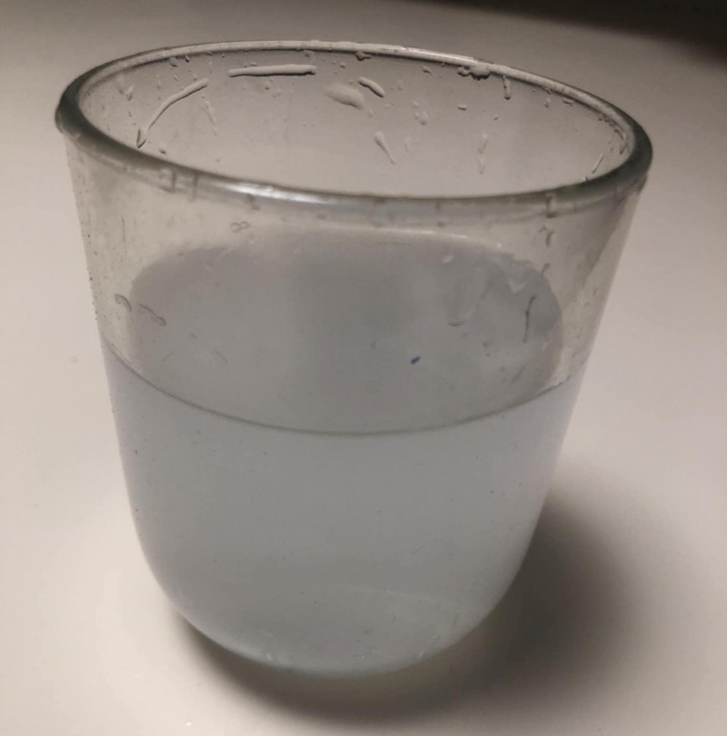 Acqua biancastra: problema risolto