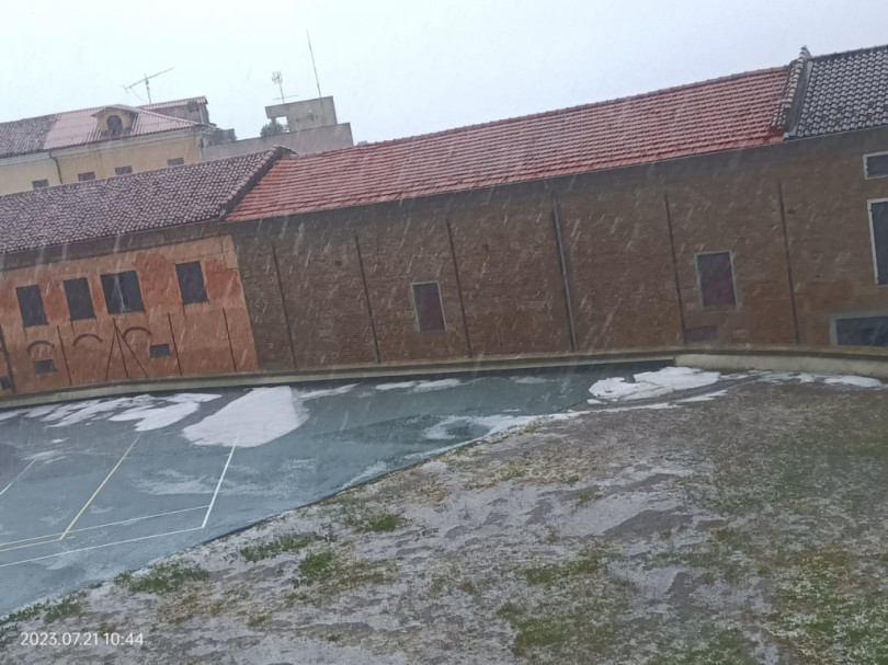 Forte grandinata nel moncalvese