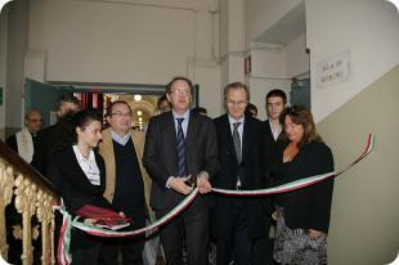 Istituto Leardi: conclusi i lavori alla facciata, al tetto e allo scalone. Ha inaugurato il presidente Filippi