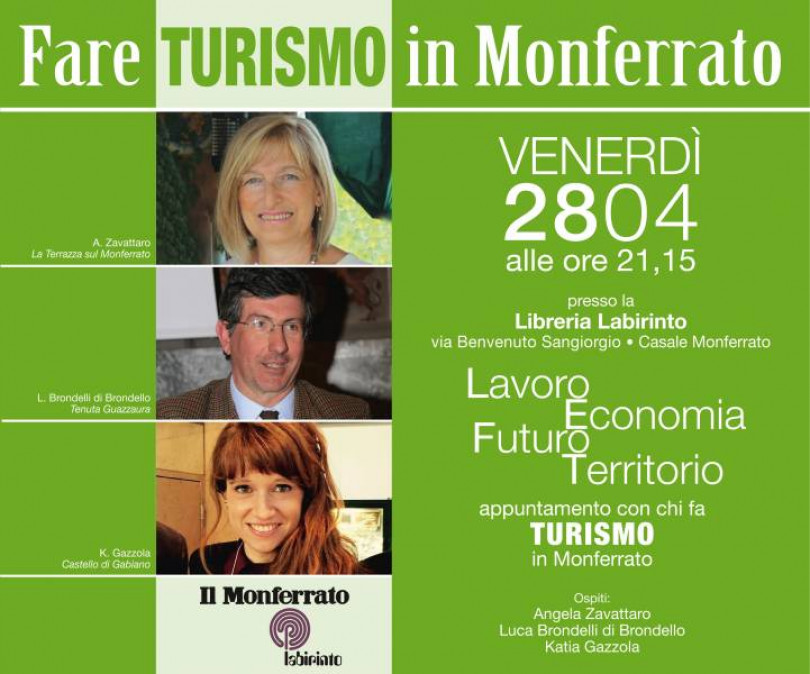 “Fare Turismo in Monferrato”: questa sera l'incontro-dibattito a Casale con gli operatori del settore