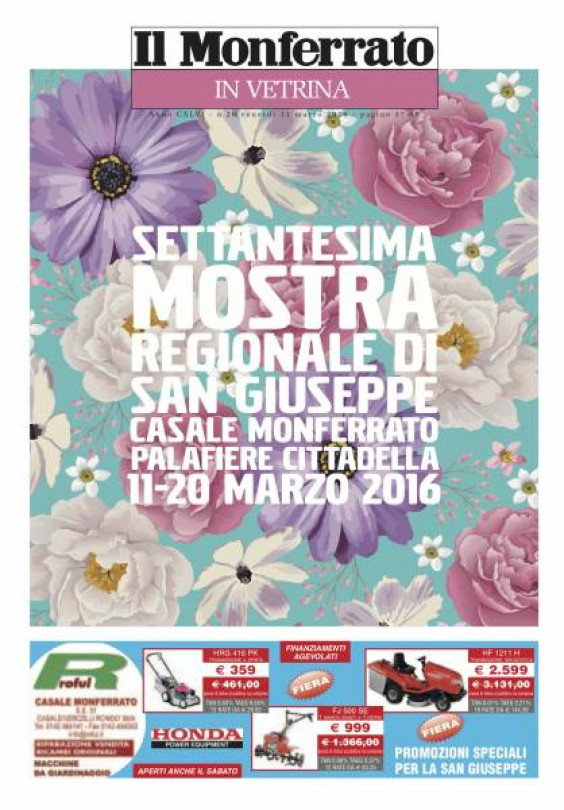 Parte la 70esima edizione della Mostra regionale di San Giuseppe. Tutte le informazioni in uno speciale di 24 pagine