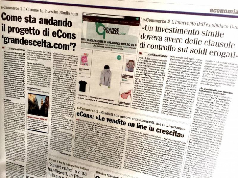Il Comune di Casale revoca il supporto economico a grandescelta.com: già versati 50mila euro