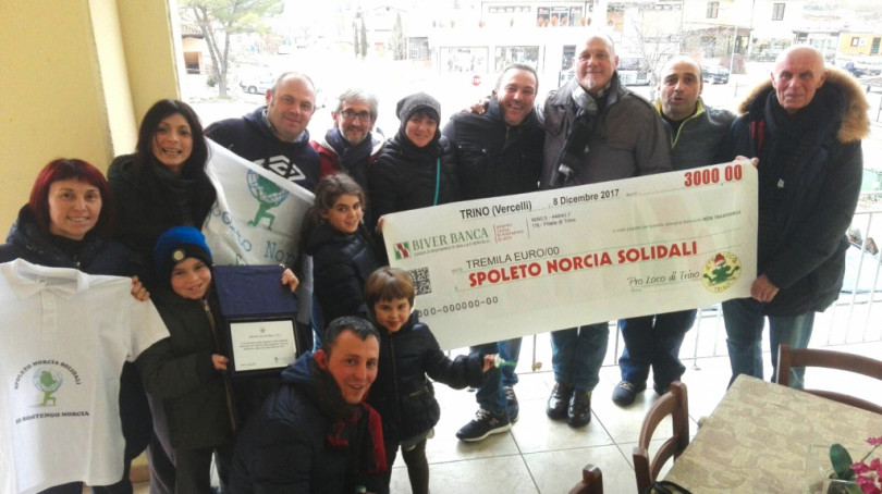 La grande generosità dei trinesi per le popolazioni terremotate