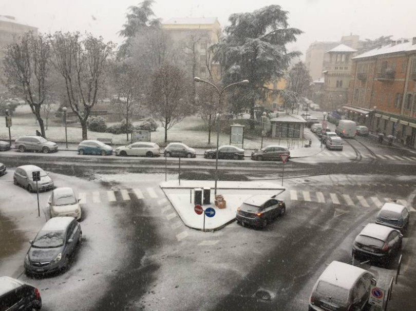 La prima neve in Monferrato