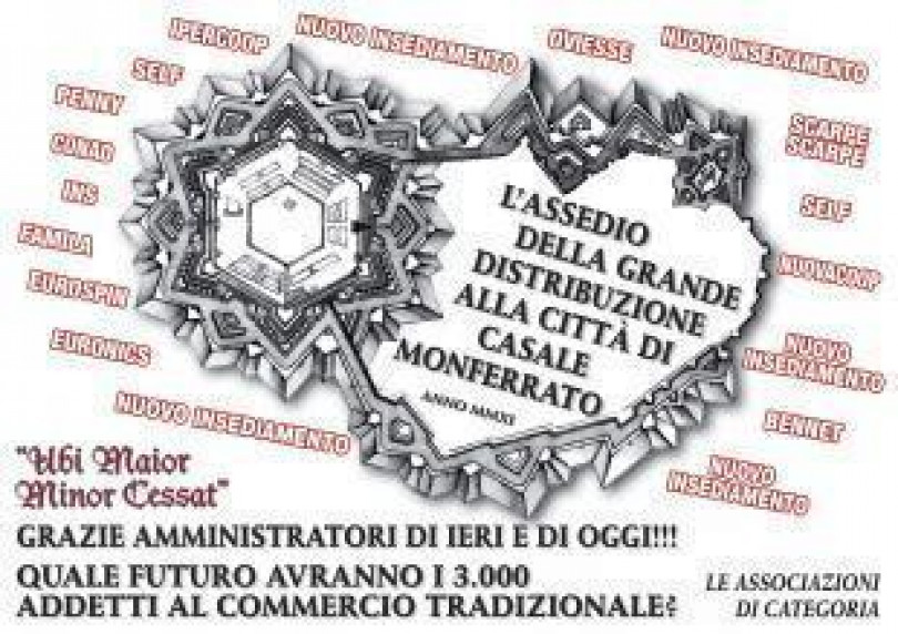 Commercio casalese sotto l'assedio della grande distribuzione? Le associazioni di categoria scrivono a Cota e Filippi