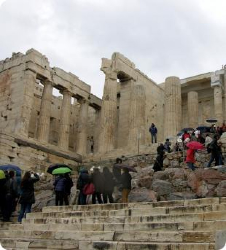 Il mare di Capo Sounion - La Costa Pacifica natalizia