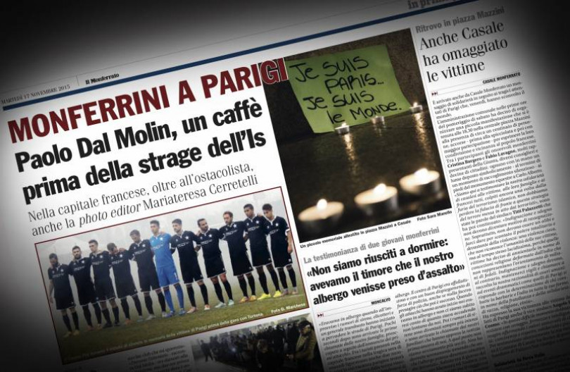 Monferrini a Parigi: «Ero nel bar della strage poco prima degli attentati»