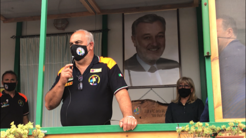 La squadra AIB Valcerrina intitolata ad Aldo Visca