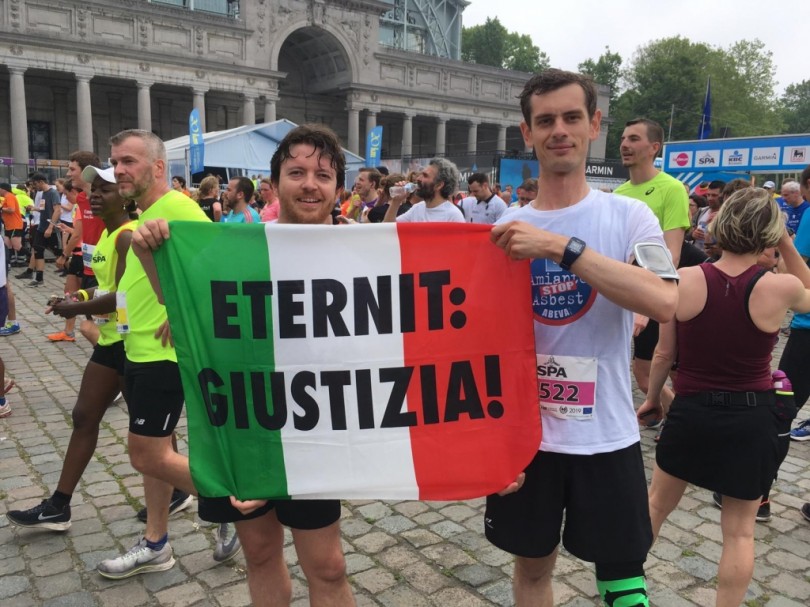 Corsa antiamianto, per la vita: due casalesi in “gara” alla 20 km di Bruxelles