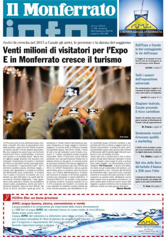 In regalo con Il Monferrato l’ultimo tabloid speciale dedicato all’Expo 2015