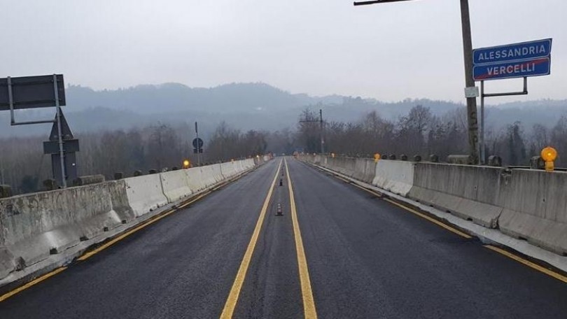 È stato riaperto il ponte sul Po tra Trino e Camino