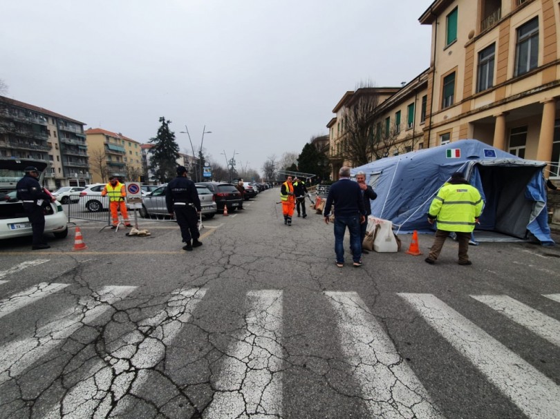 Coronavirus: spostata la tenda di pre-triage all’ospedale Santo Spirito