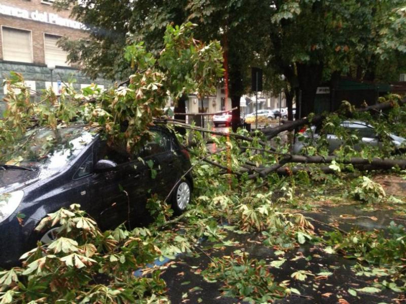 Violento temporale a Casale e in Monferrato dopo giorni di caldo e afa. <b><a href=