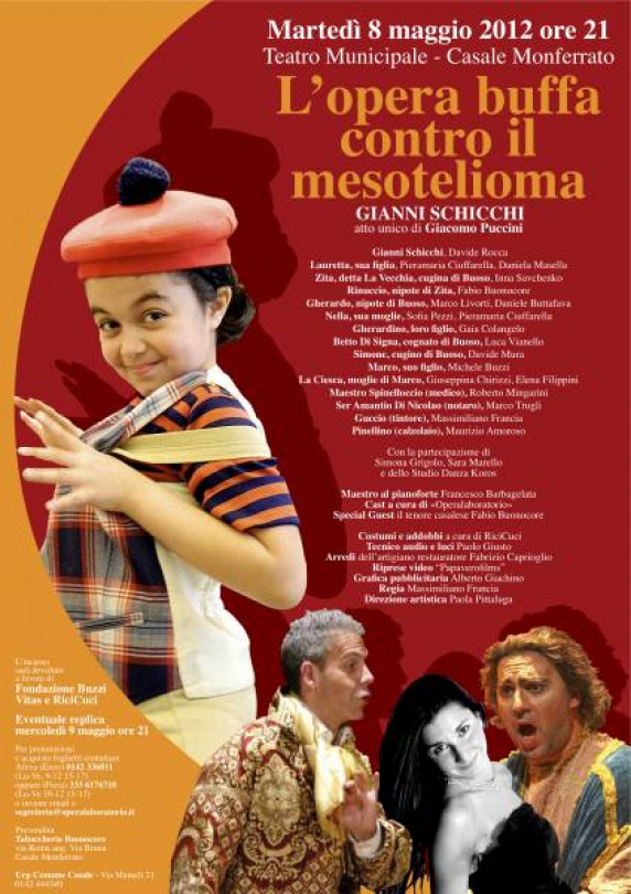 Successo per «L'opera buffa contro il mesotelioma». Dopo il tutto esaurito di martedì, replica questa sera, 9 maggio