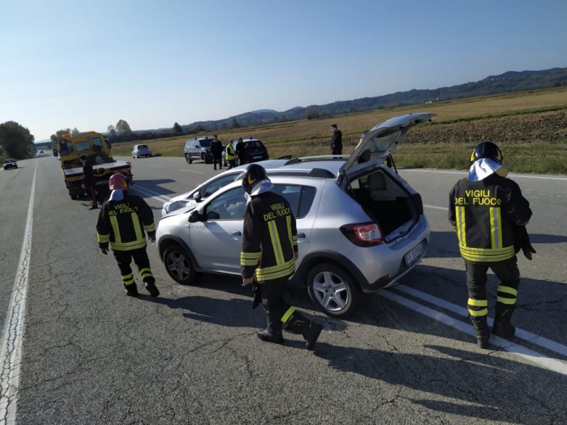 Incidente sulla Vercelli-Asti a Pontestura.  Ferito un automobilista