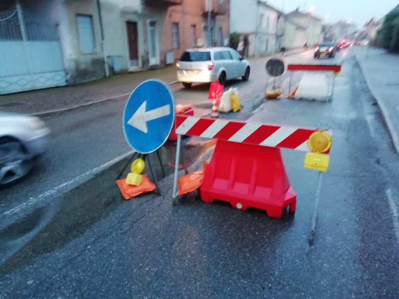 Senso unico alternato sulla provinciale di San Germano