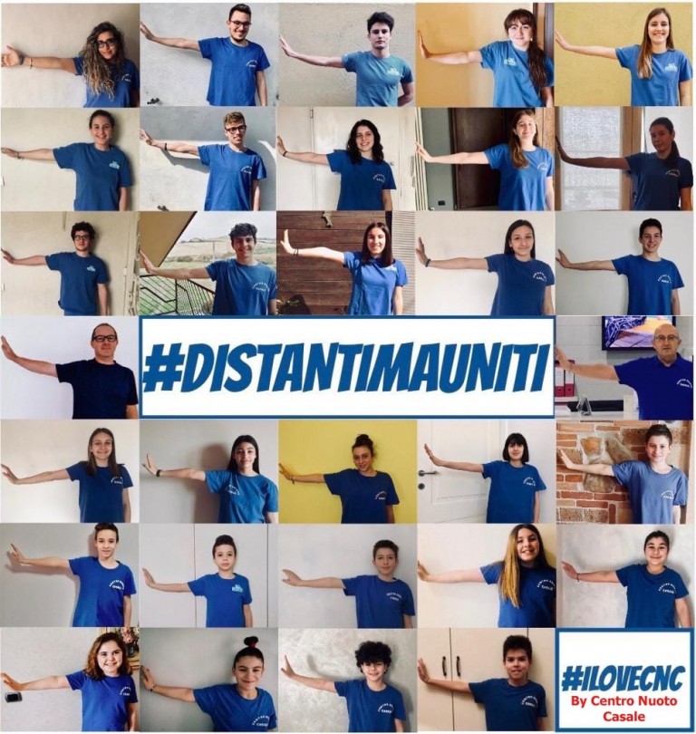 Nuotatori uniti anche fuori dalla vasca