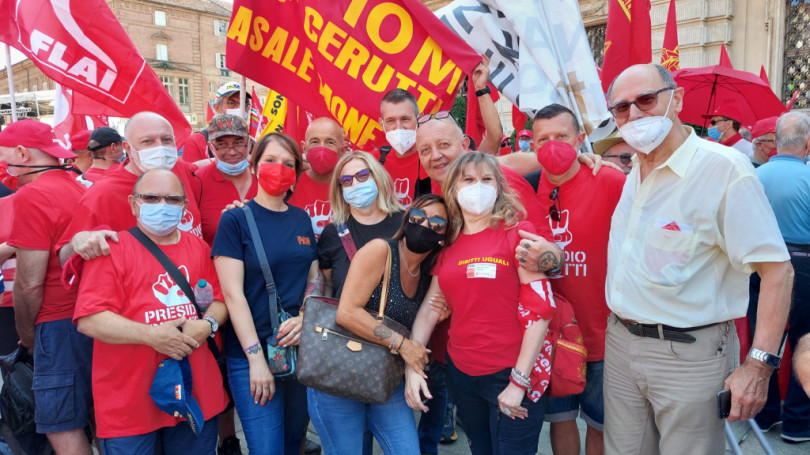 I monferrini alla grande manifestazione sindacale