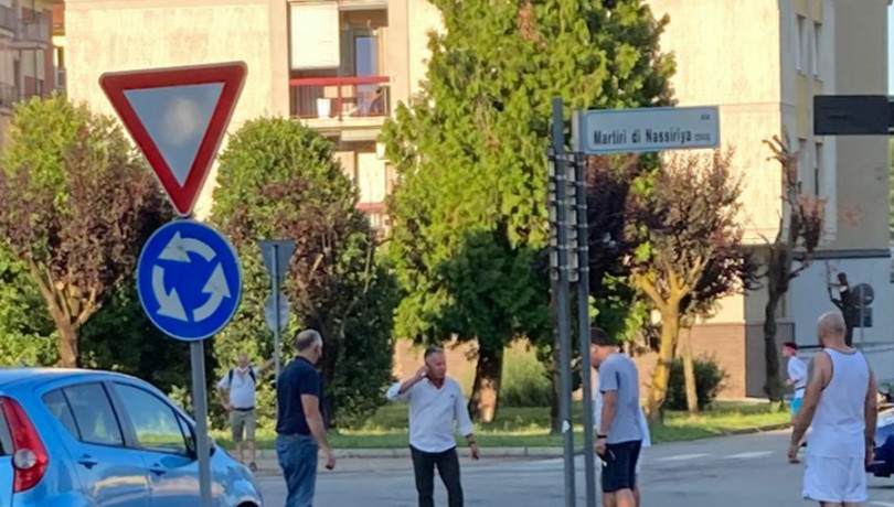 Scontro auto-moto in corso Indipendenza