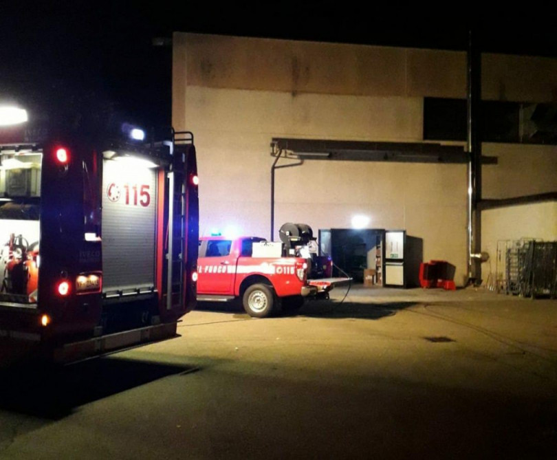 Incendio in un supermercato di Moncalvo