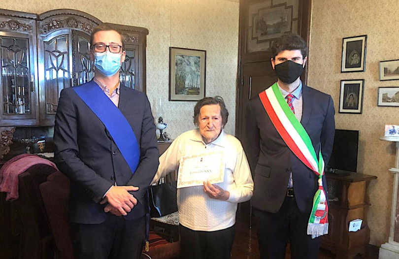 Moncalvo festeggia la centenaria Fiorina Donna