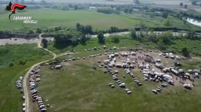 Rave party a Caresana: situazione sotto controllo