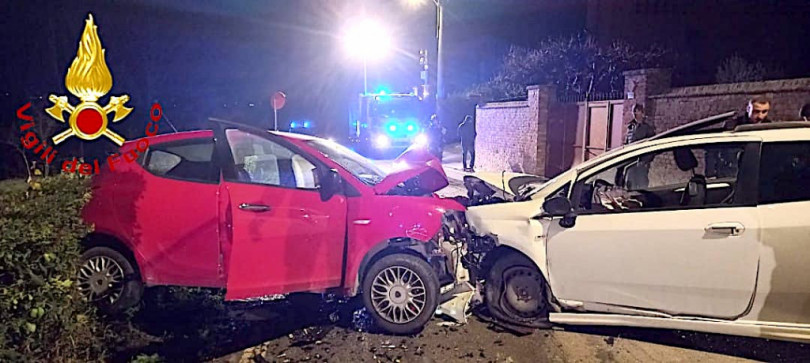 Frontale a Grana: due feriti, uno è grave