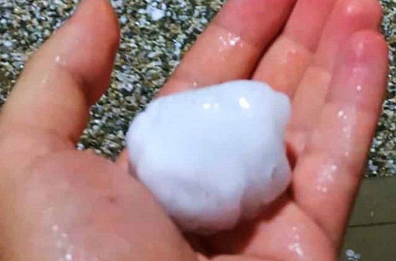 Violenta grandinata nella Bassa e in Lomellina