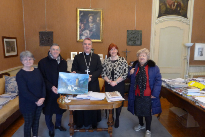 I progetti dell'Aido illustrati al vescovo di Casale, Gianni Sacchi