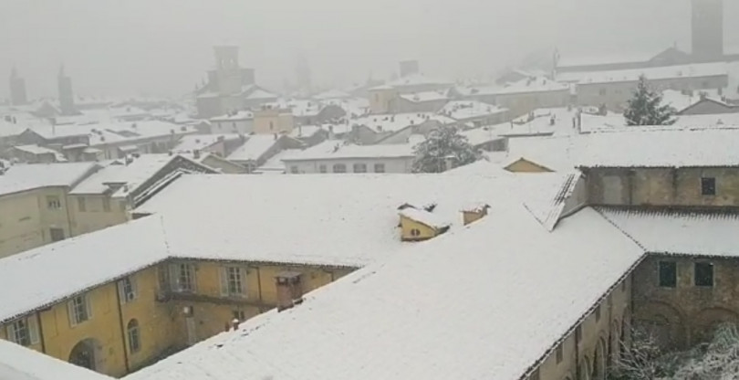 Prima nevicata della stagione invernale in Monferrato