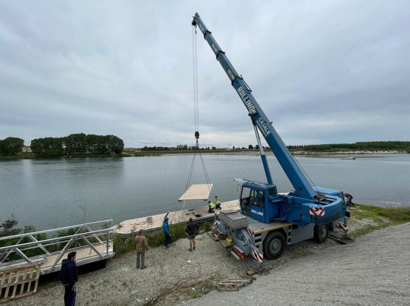 Il tratto casalese del Po ha un nuovo pontile