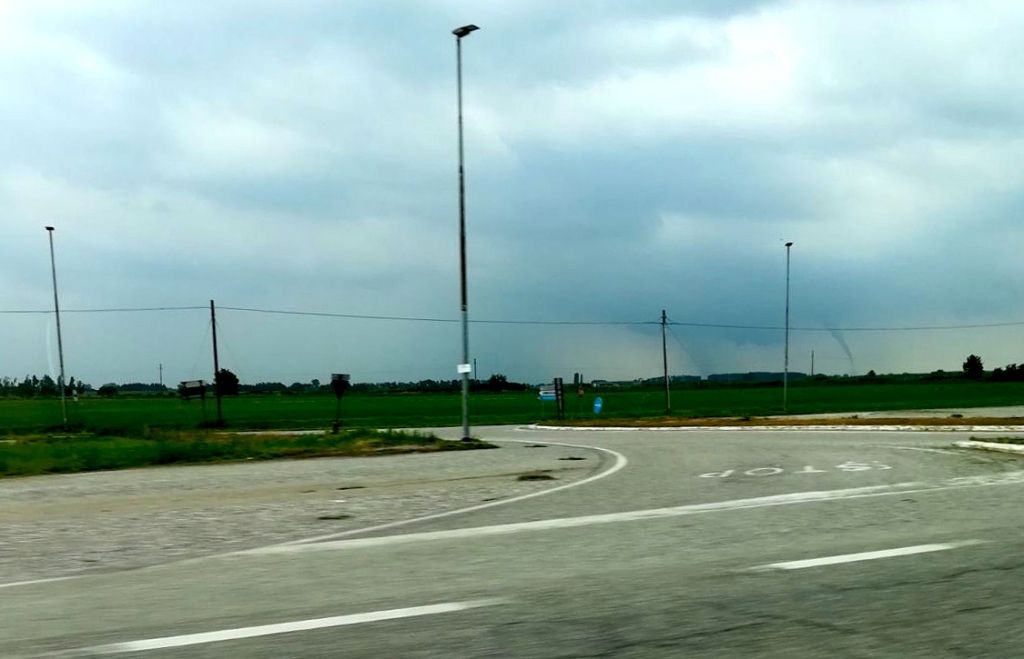 Grandinate nel Moncalvese, tromba d'aria in Lomellina