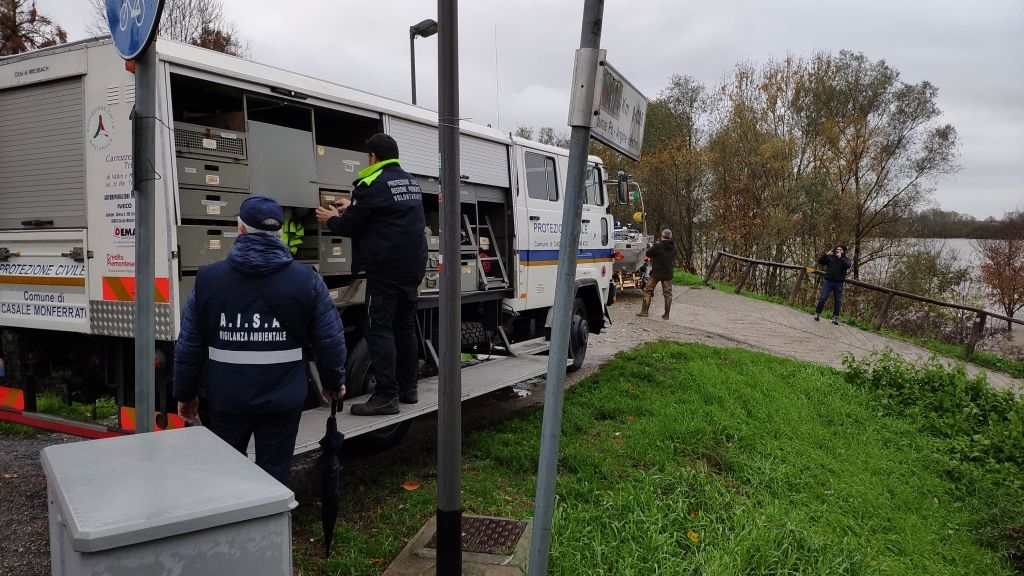 Intervento di salvataggio dell'imbarcadero a Casale