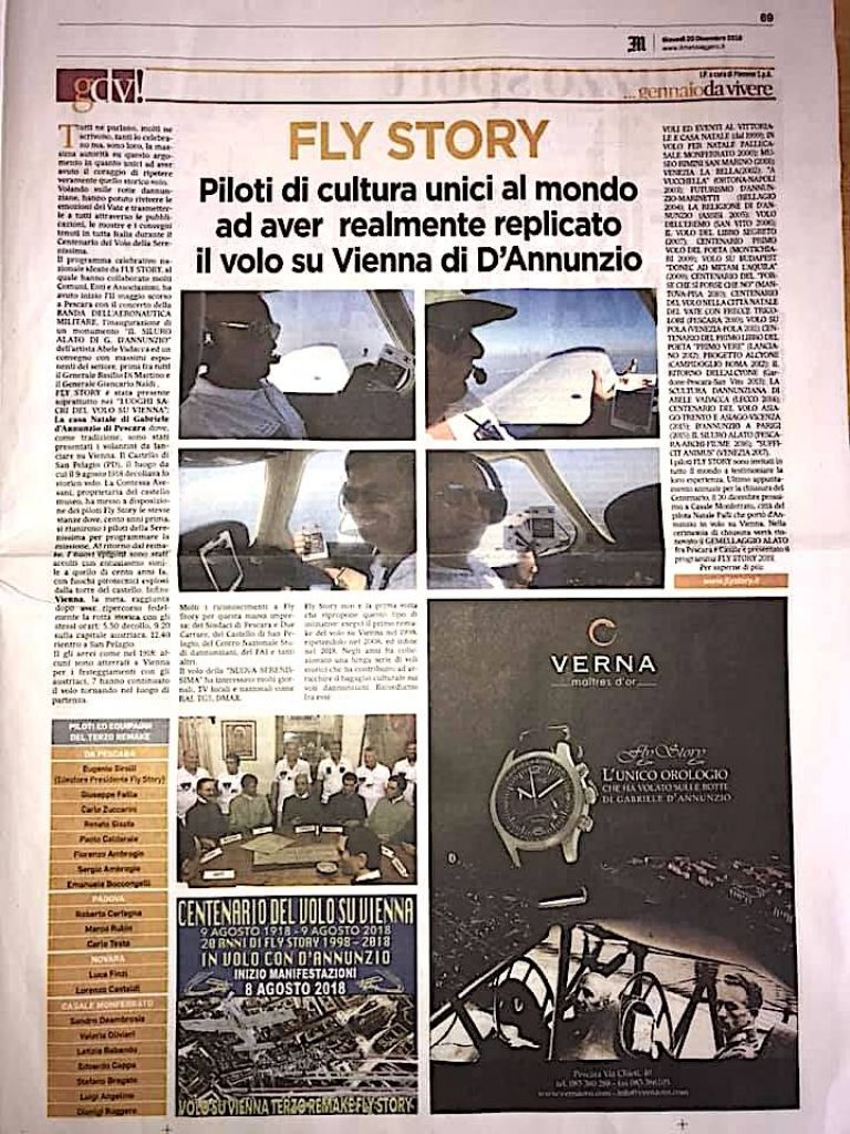 Una pagina su Il Messaggero per i piloti di Casale