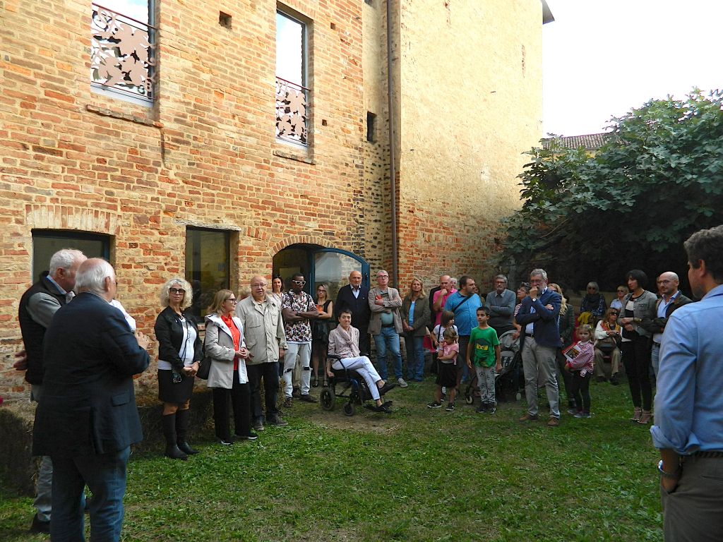 Sara con  Bruno Vergano alla Casa dell'artista