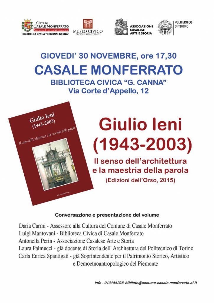 Giulio Ieni (1943-2003). Il senso dell’architettura e la maestria della parola