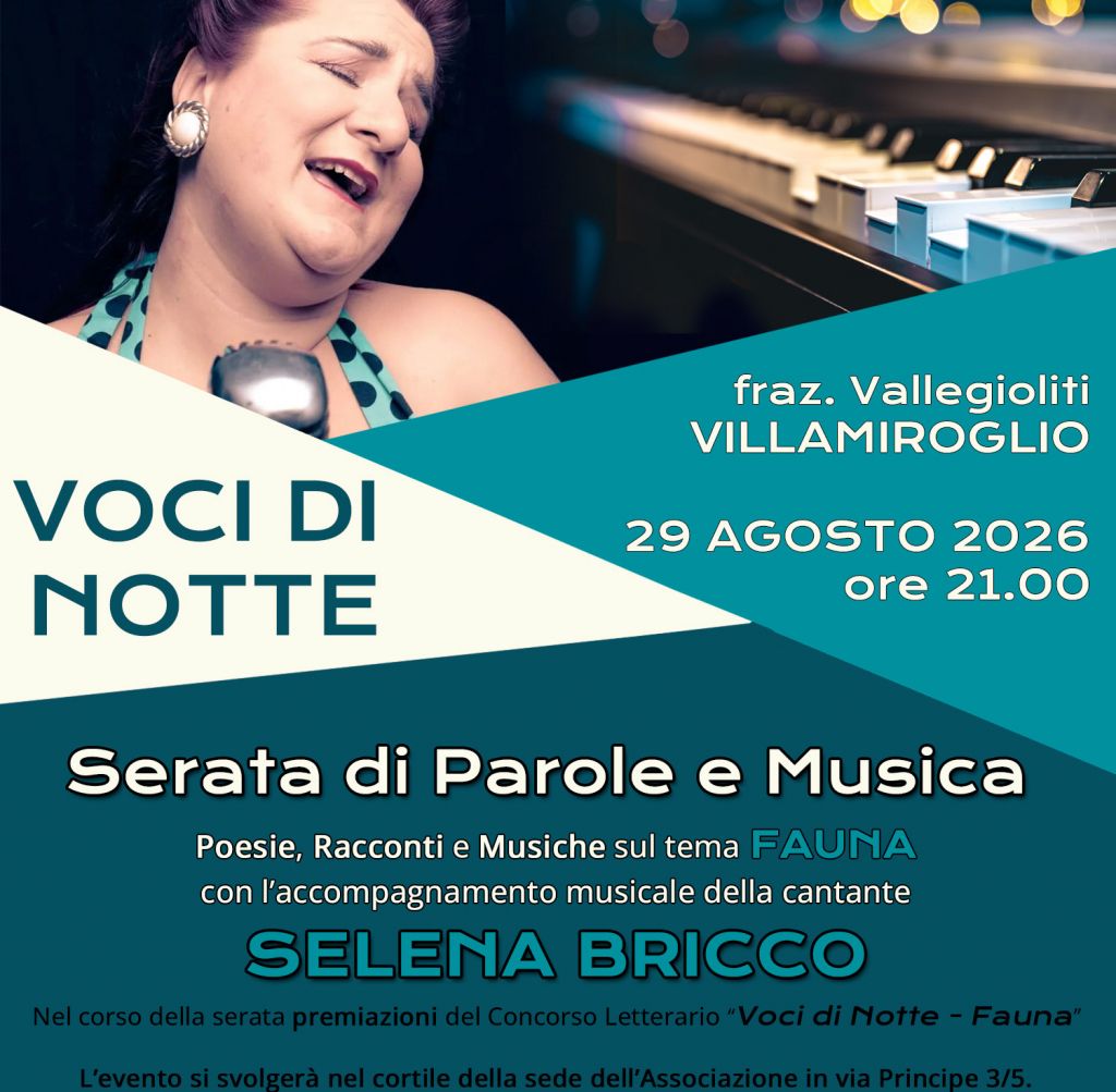 Serata “Voci di Notte” a Vallegioliti di Villamiroglio.