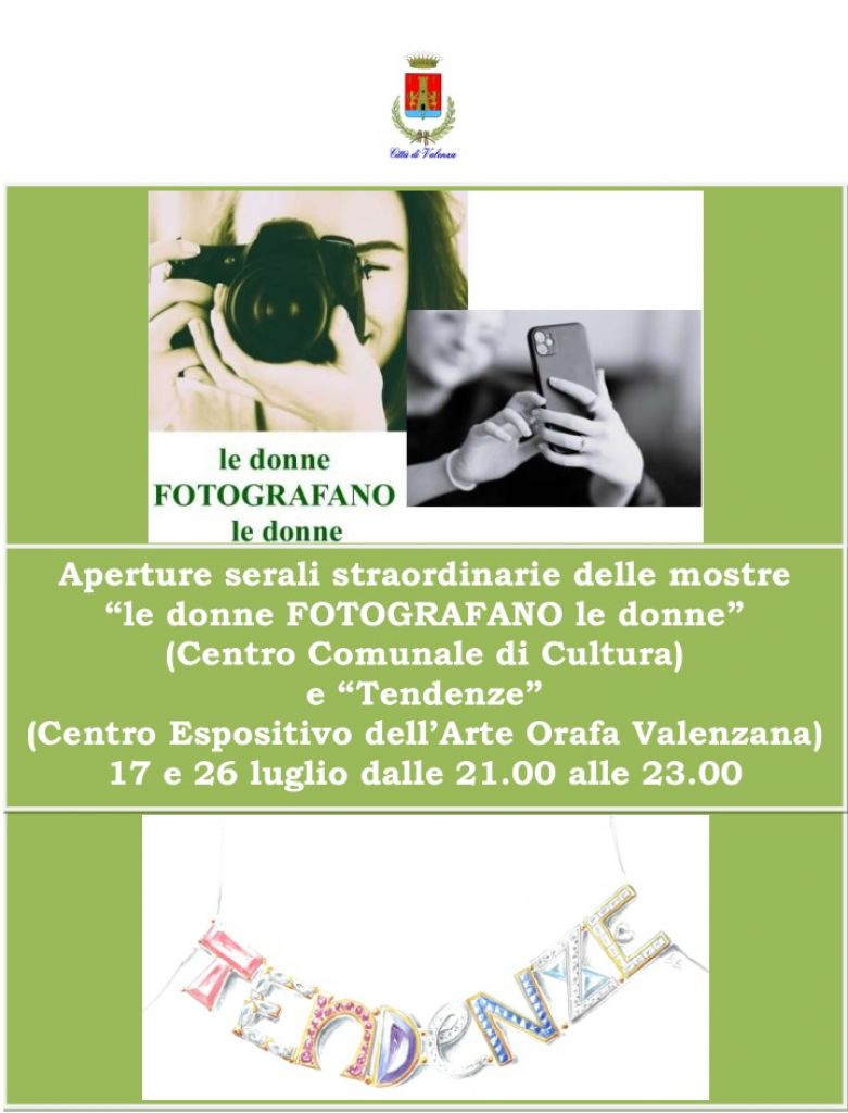 Valenza, mostre, aperture serali